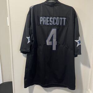 NIKE On Field Dallas Cowboys Black & Grey #4 Dak Prescott Jersey Mens XL